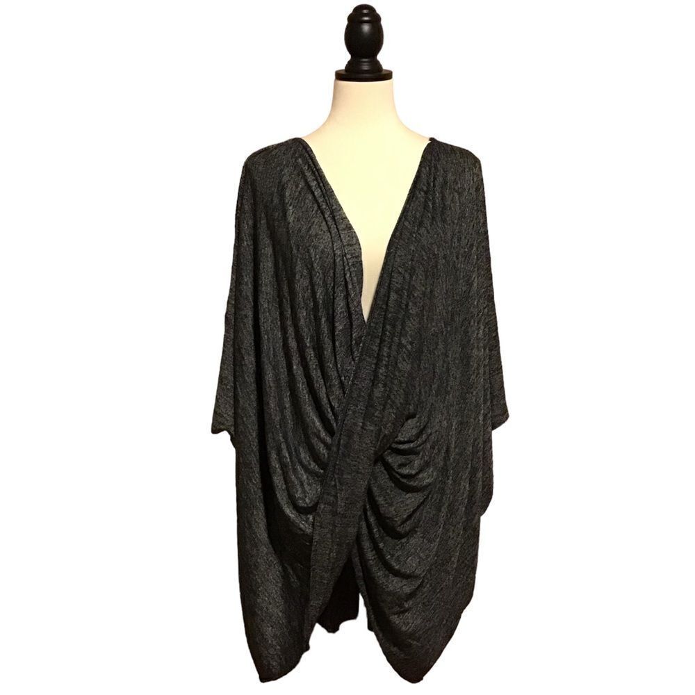 Roaman's Oversized Draped Tunic Shrug 1X 22/24